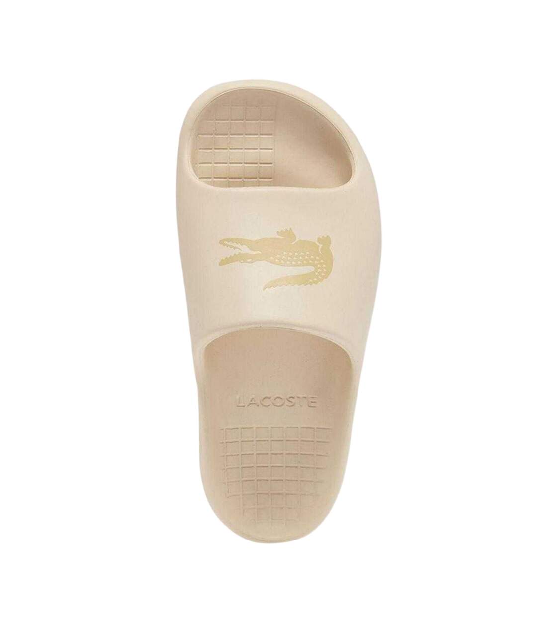Claquettes Vacances Motif/style Crocodile Serve Homme Blanc Cassé Lacoste-3