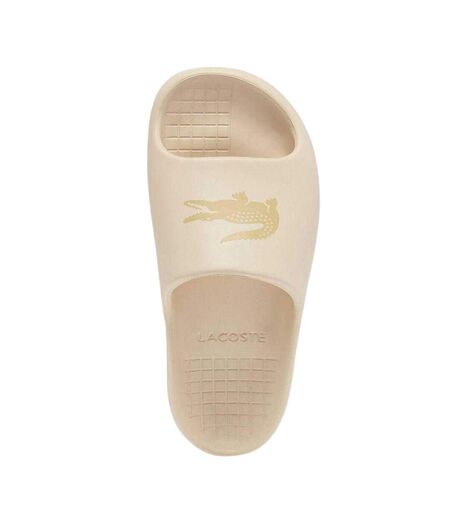 Claquettes Vacances Motif/style Crocodile Serve Homme Blanc Cassé Lacoste