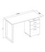 Bureau James - 120x50x75cm - Marron et Noir