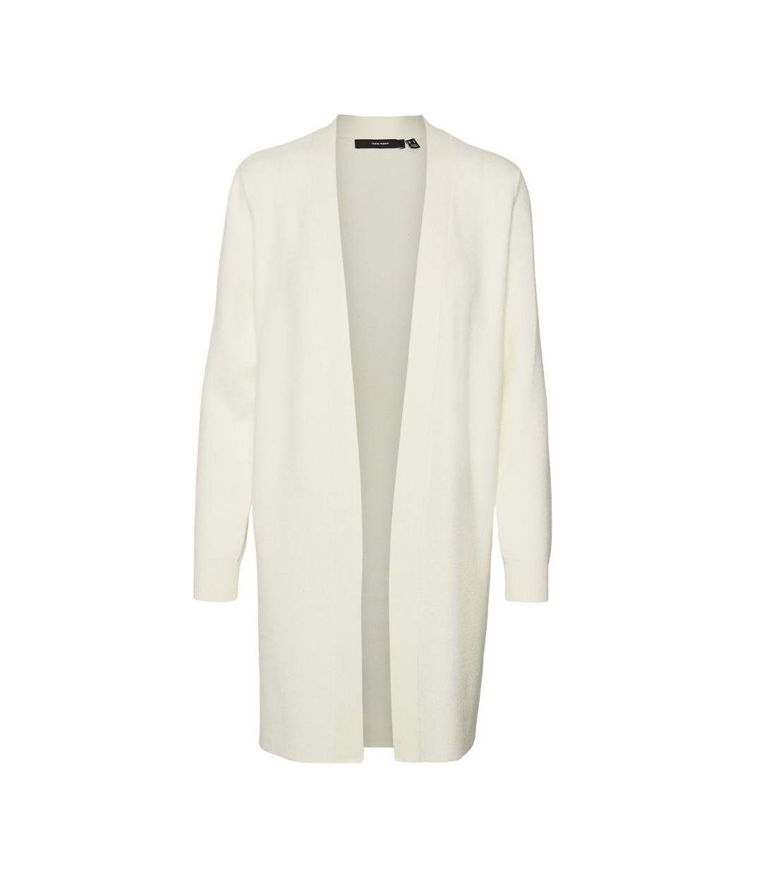 Gilet long blanc femme vero moda nancy-1