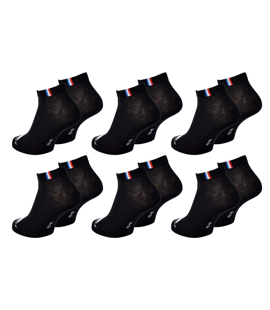 Chaussettes SNEAKER LE COQ SPORTIF Pack de 6 9415 NOIR-3