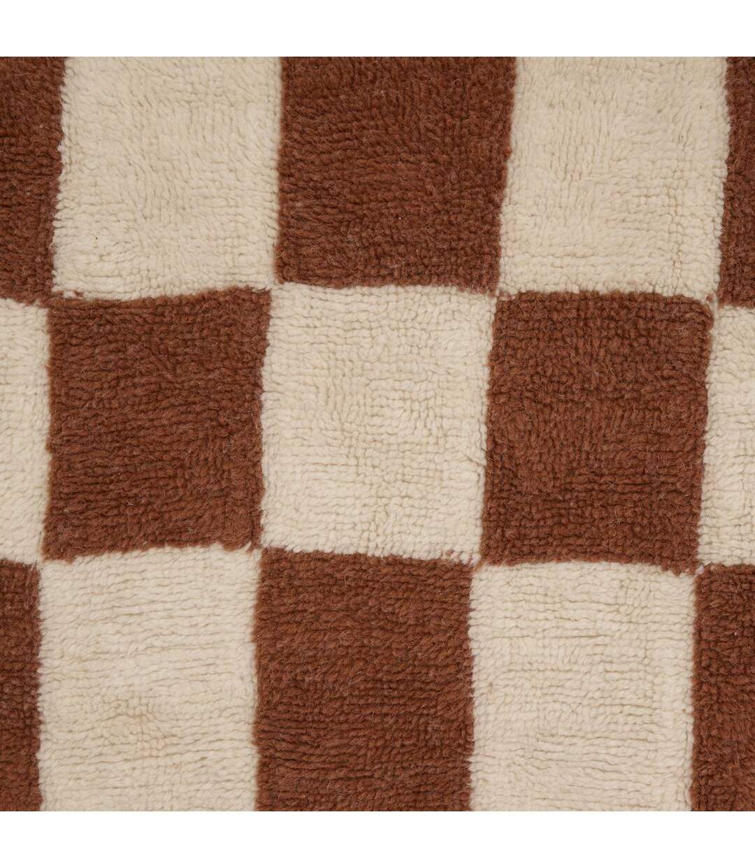 Tapis Damier en Laine Homy 160x230cm Marron-3