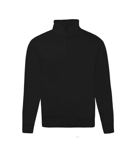 Sweat-shirt Authentique À Quart De Fermeture Éclair Pour Hommes Noir Russell