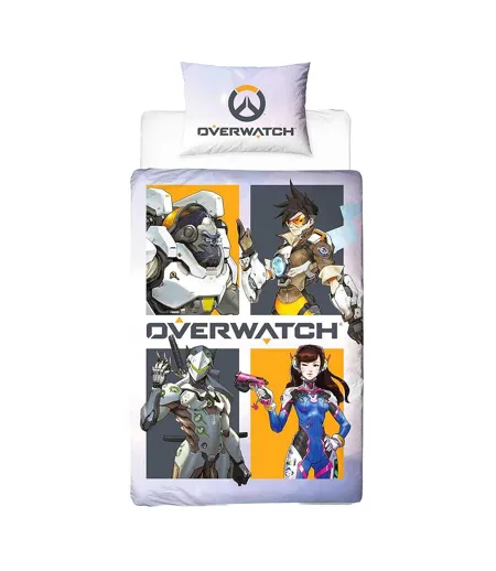 Eat Sleep Character Reversible Duvet Set Multicoloured Overwatch