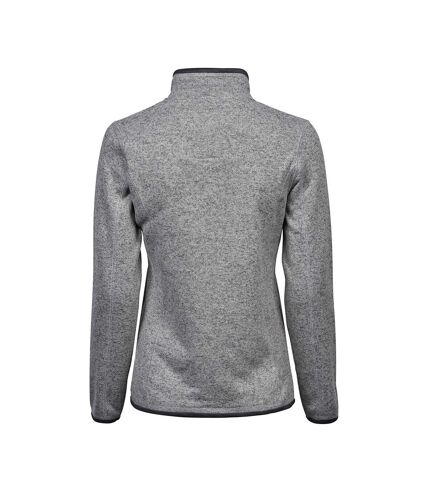 Tee Jays Womens/Ladies Knitted Outdoor Fleece Jacket (Gray Melange)
