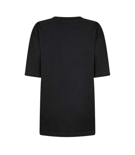 Womens/ladies Logo Oversized T-shirt Black Kangol