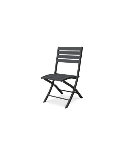 Chaise de Jardin Pliante Marius 82cm Gris Anthracite