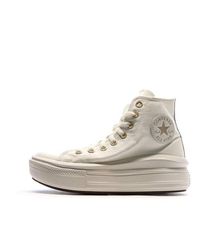 Baskets blanches/dorées femme converse all star move tonal