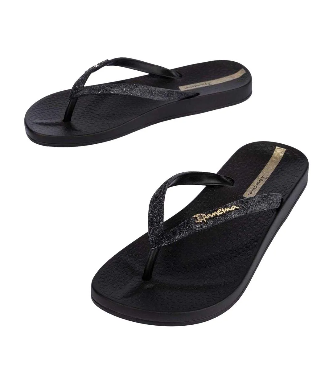 Womens/ladies Anat Lolita Flip Flops Black Ipanema-3