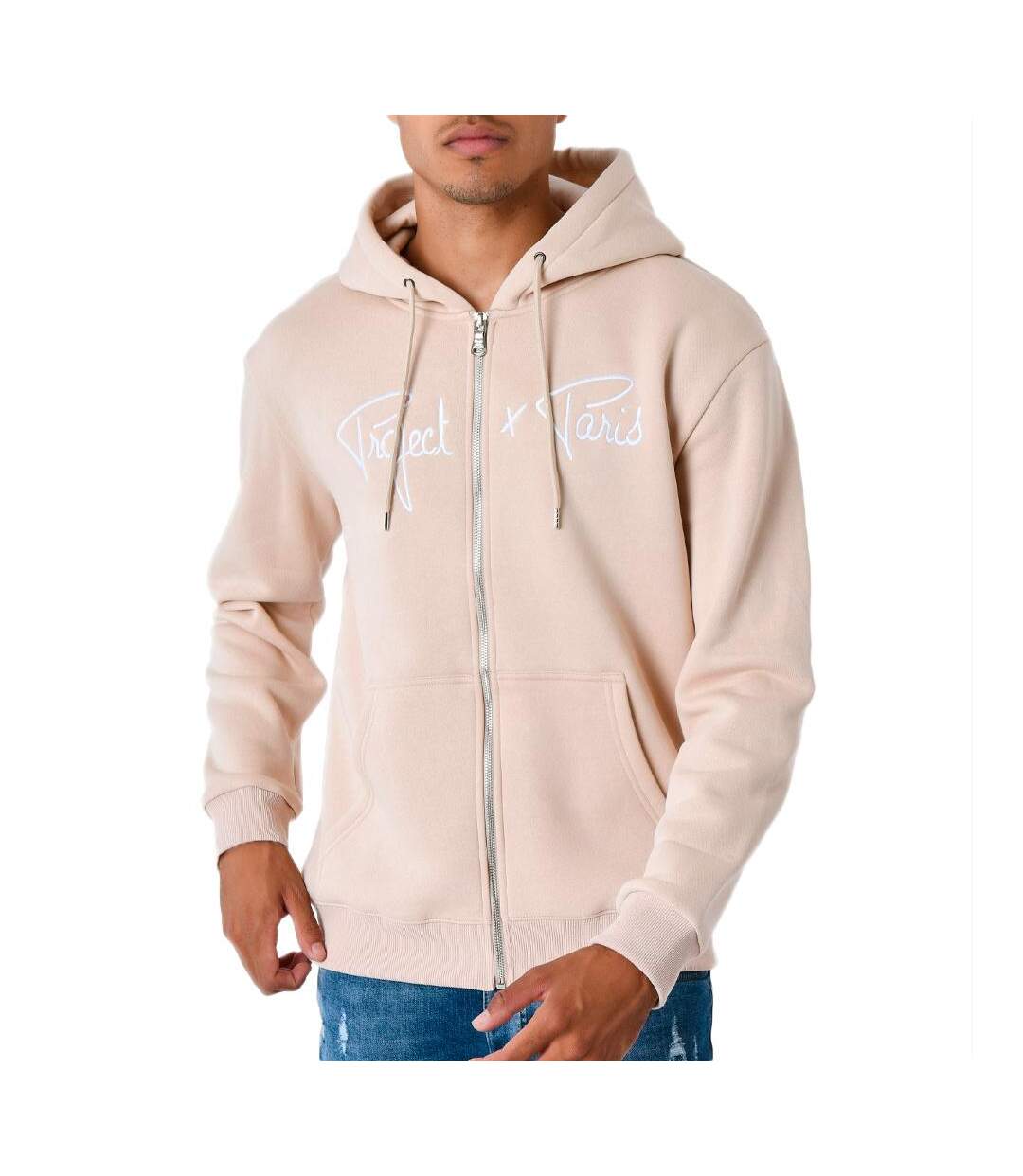 Sweat Zippé Beige Homme Project X Paris Signature - L