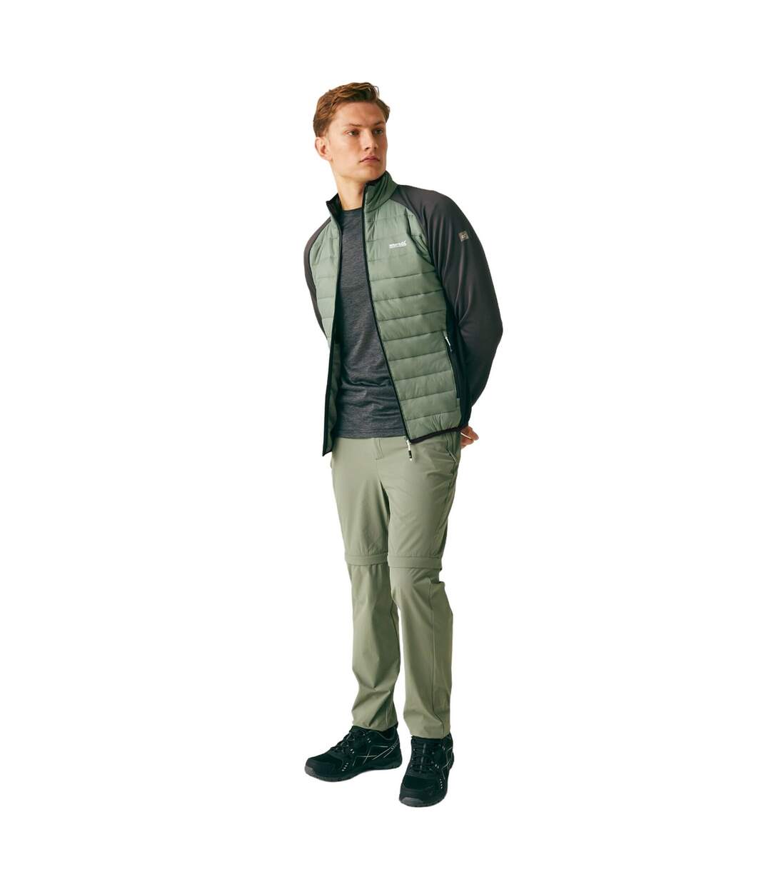 Veste Hybride Clumber Homme Vert Kaki Cendre Regatta-3