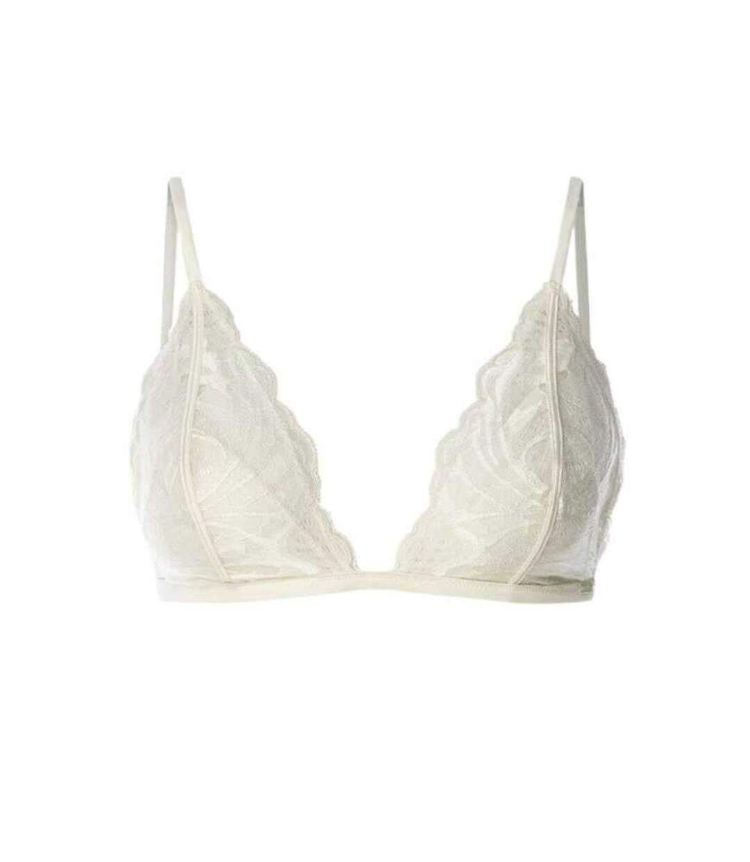 Brassière De Sport Motif/style Uni Femme Blanc Crème Calvin Klein-2