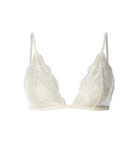 Brassière De Sport Motif/style Uni Femme Blanc Crème Calvin Klein