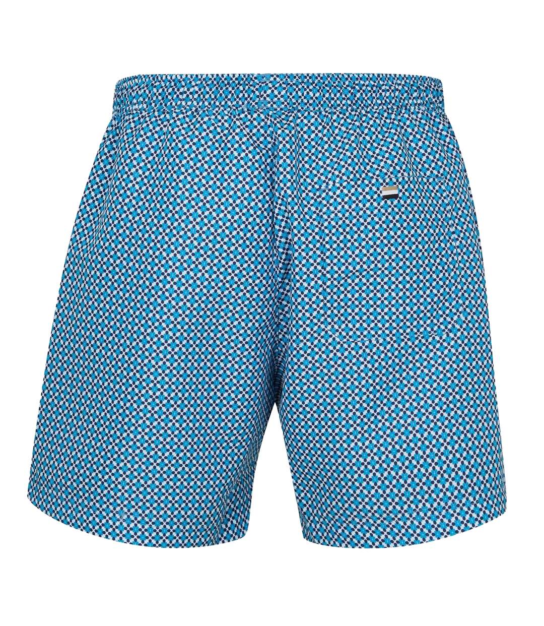 Short De Bain Motif/style Géométrique Homme Bleu Boss-3