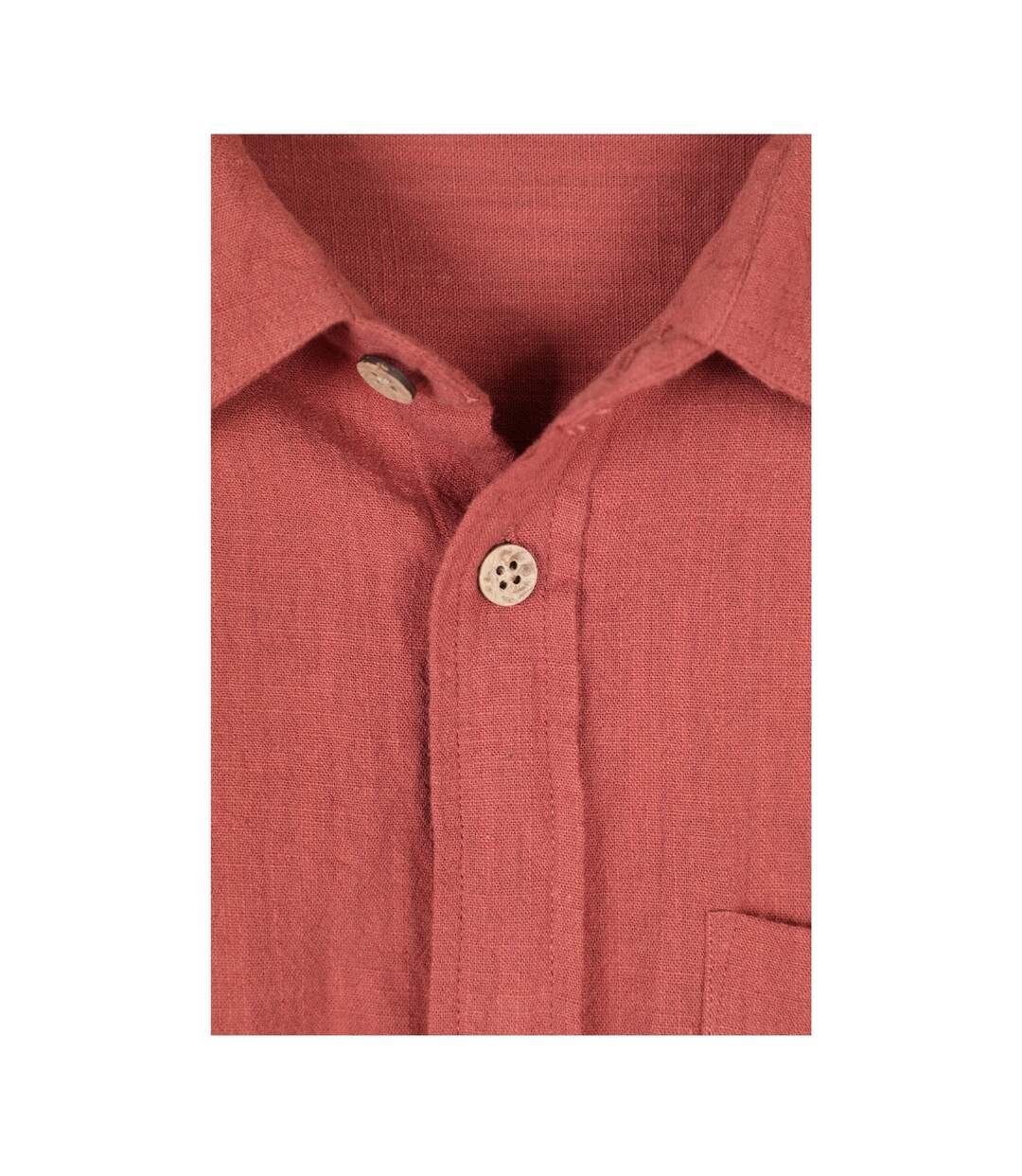 Chemise Manches Courtes Motif/style Texturé Palm Homme Rouge Pastel Mountain Warehouse-4