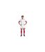 Short Motif/style Rayures Contrastées Squadra Homme Blanc Rouge Adidas-1