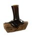 Vase Haut sur Pied Gamal 19cm Marron-1