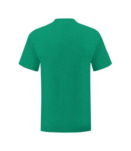 T-shirt manches courtes iconic homme vert chiné Fruit of the Loom