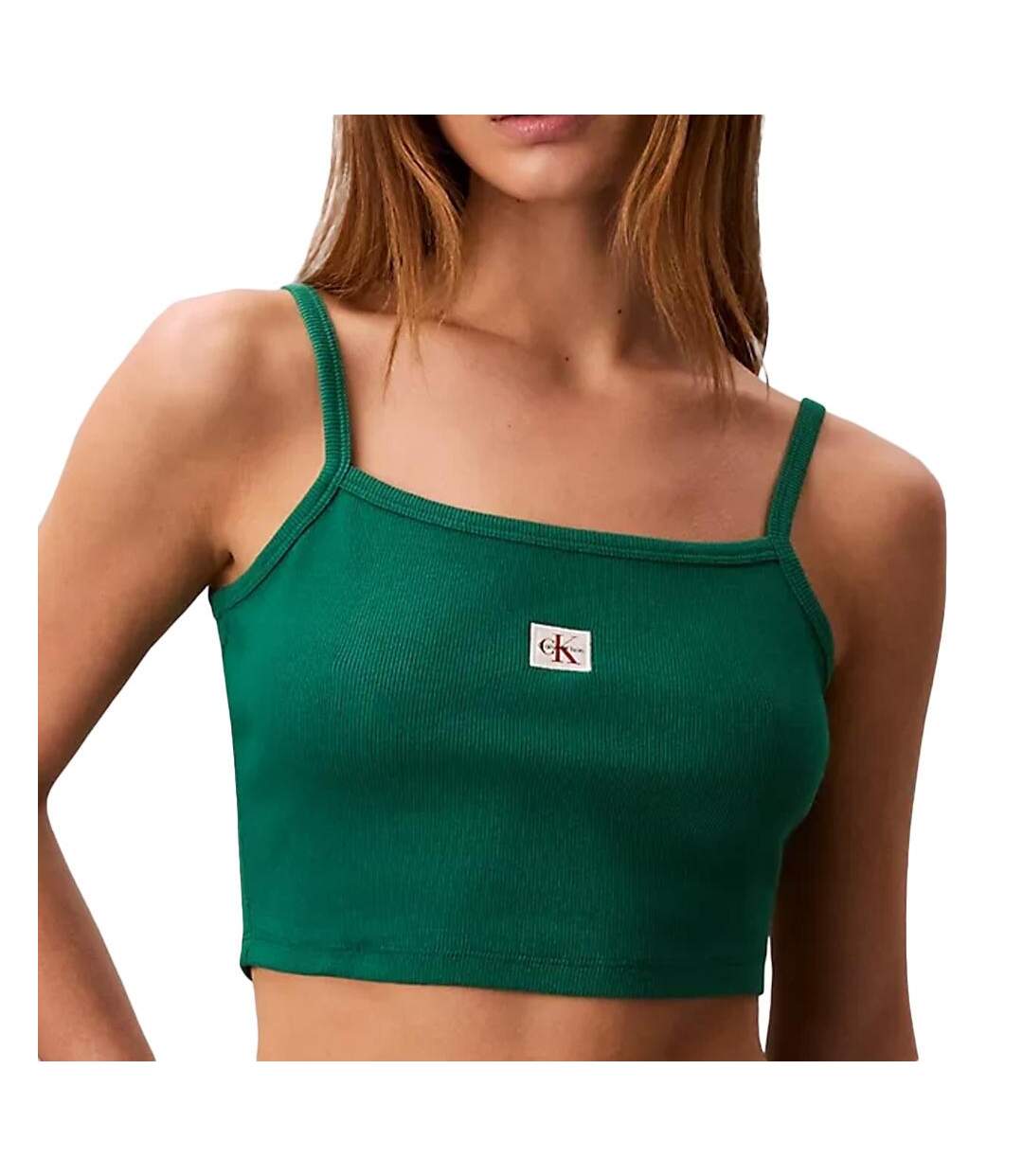 Brassière verte femme calvin klein jeans woven-1