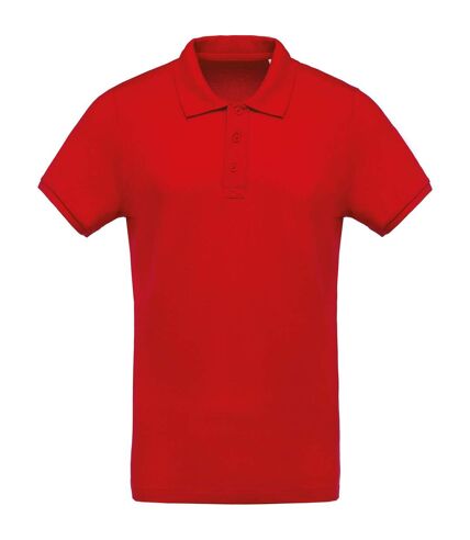 Kariban Mens Organic Pique Polo Shirt (Red) - UTPC2985