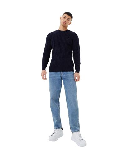 Pull Motif/style Maille Torsadée Marlow Homme Bleu Marine Jack Wills