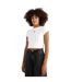 T-shirt Court Motif/style Monochrome Femme Blanc Calvin Klein-4