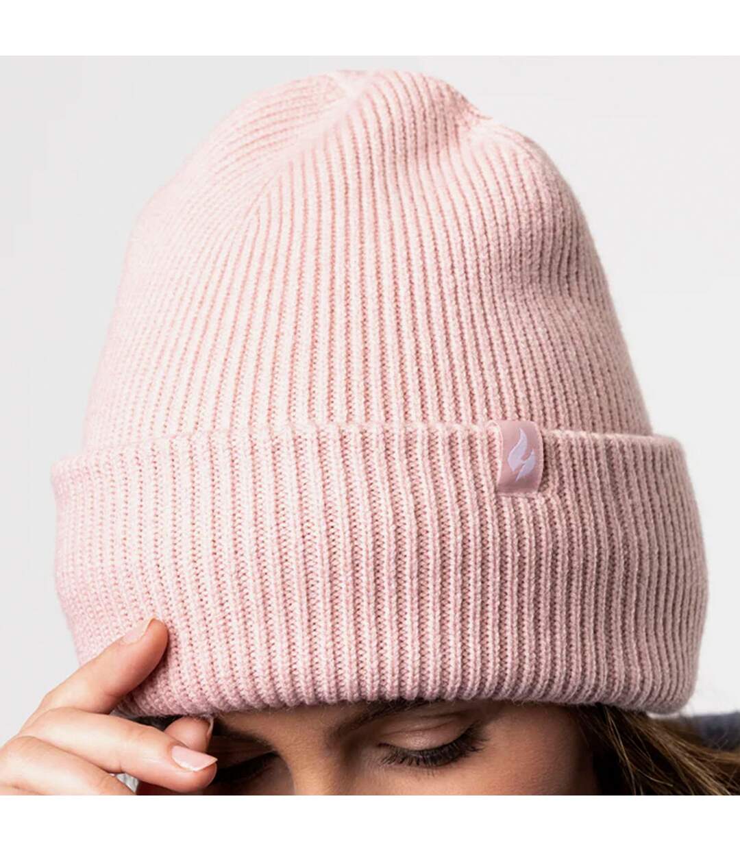 Chapeau d'hiver côtelé doublé pour femme-5