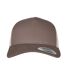 Flexfit Unisex Adult Two Tone 5 Panel Trucker Cap (Brown/Khaki) - UTRW9095