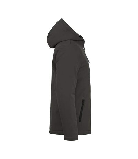 Mens Padded Soft Shell Jacket Dark Grey Clique