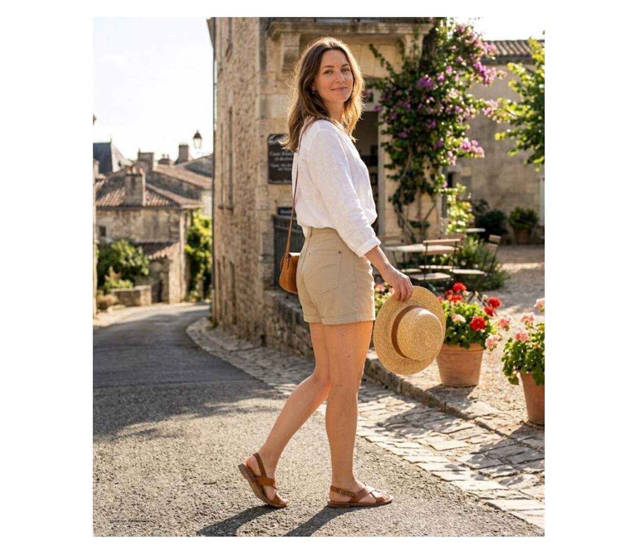 MAYFLOWER SE0340 - Short 5 poches en coton stretch Sable : le confort au naturel-5