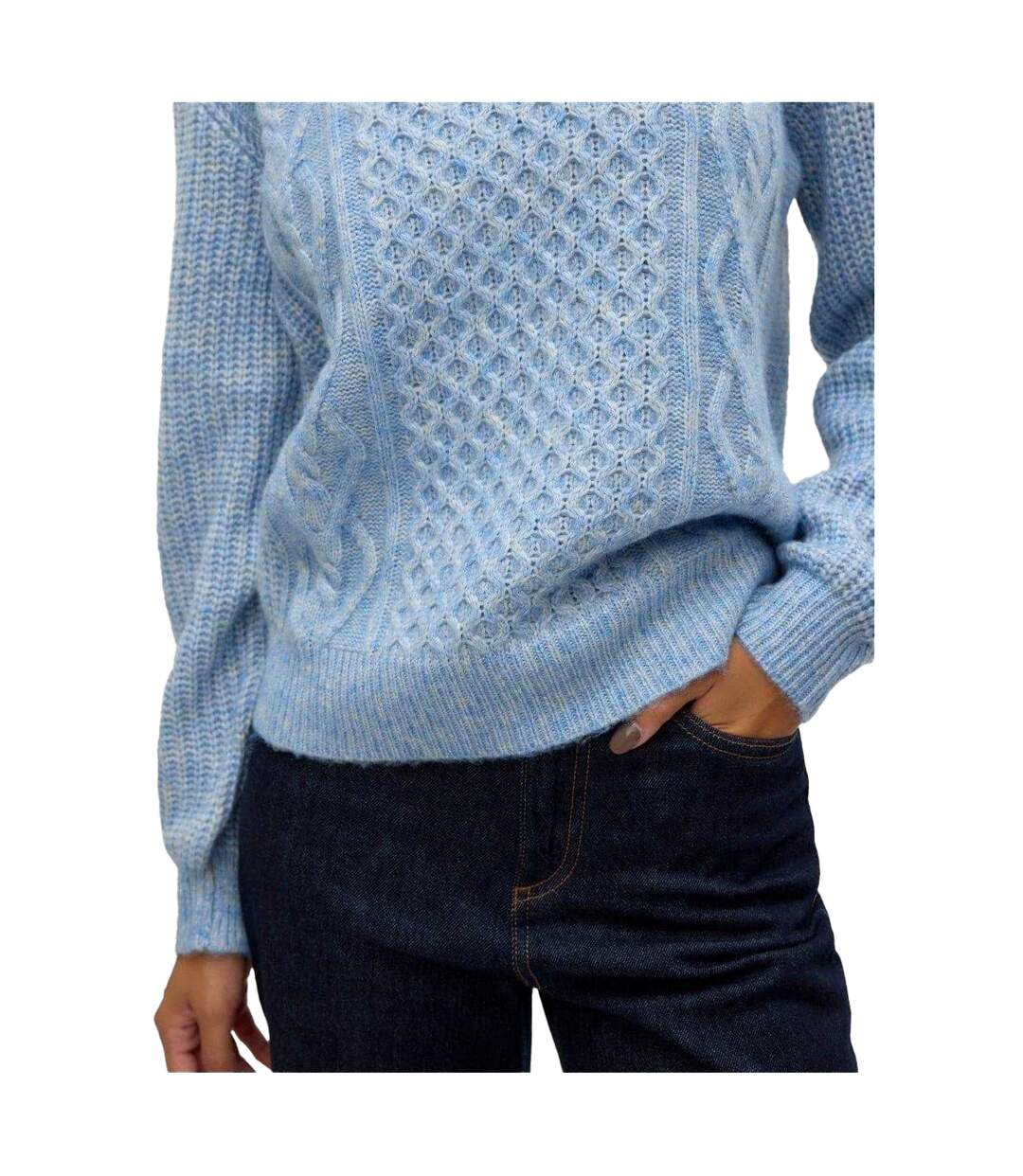 Womens/ladies Universe Knitted Mock Neck Regular Jumper Allure Vero Moda-4