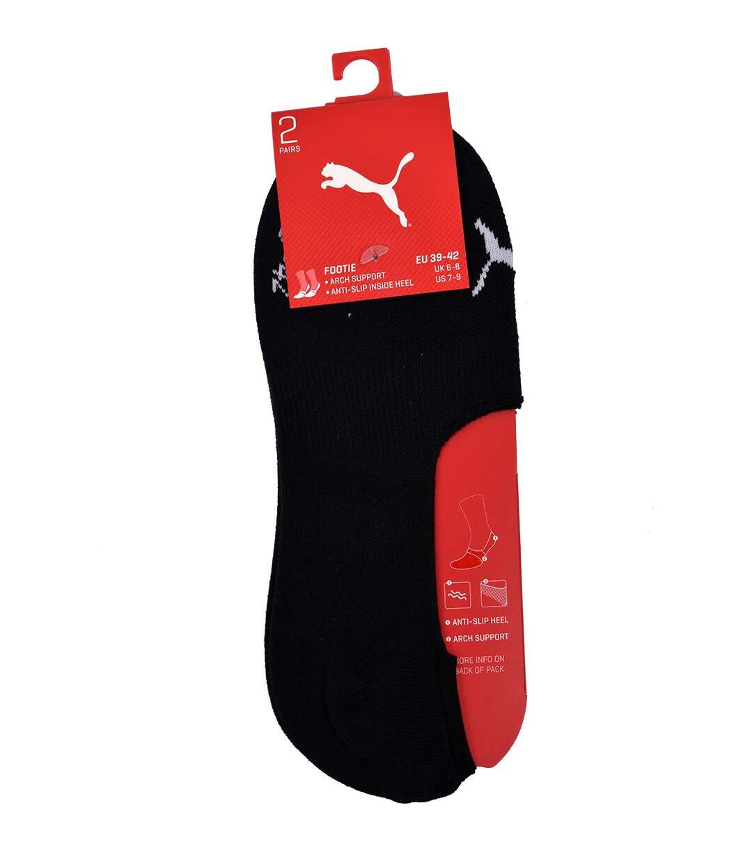 Chaussettes PUMA Socquettes FOOTIES Pack de 2 Paires Noir 200 FOOTIES