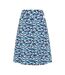 Womens/ladies Bluebell Jersey Midi Skirt Blue White Lazy Jacks-2