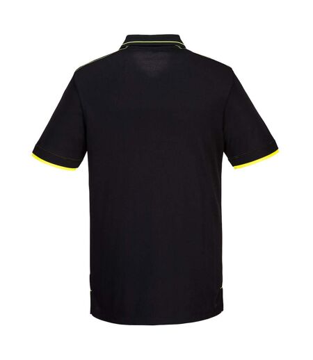 Portwest Mens WX3 Eco Friendly Polo Shirt (Black)