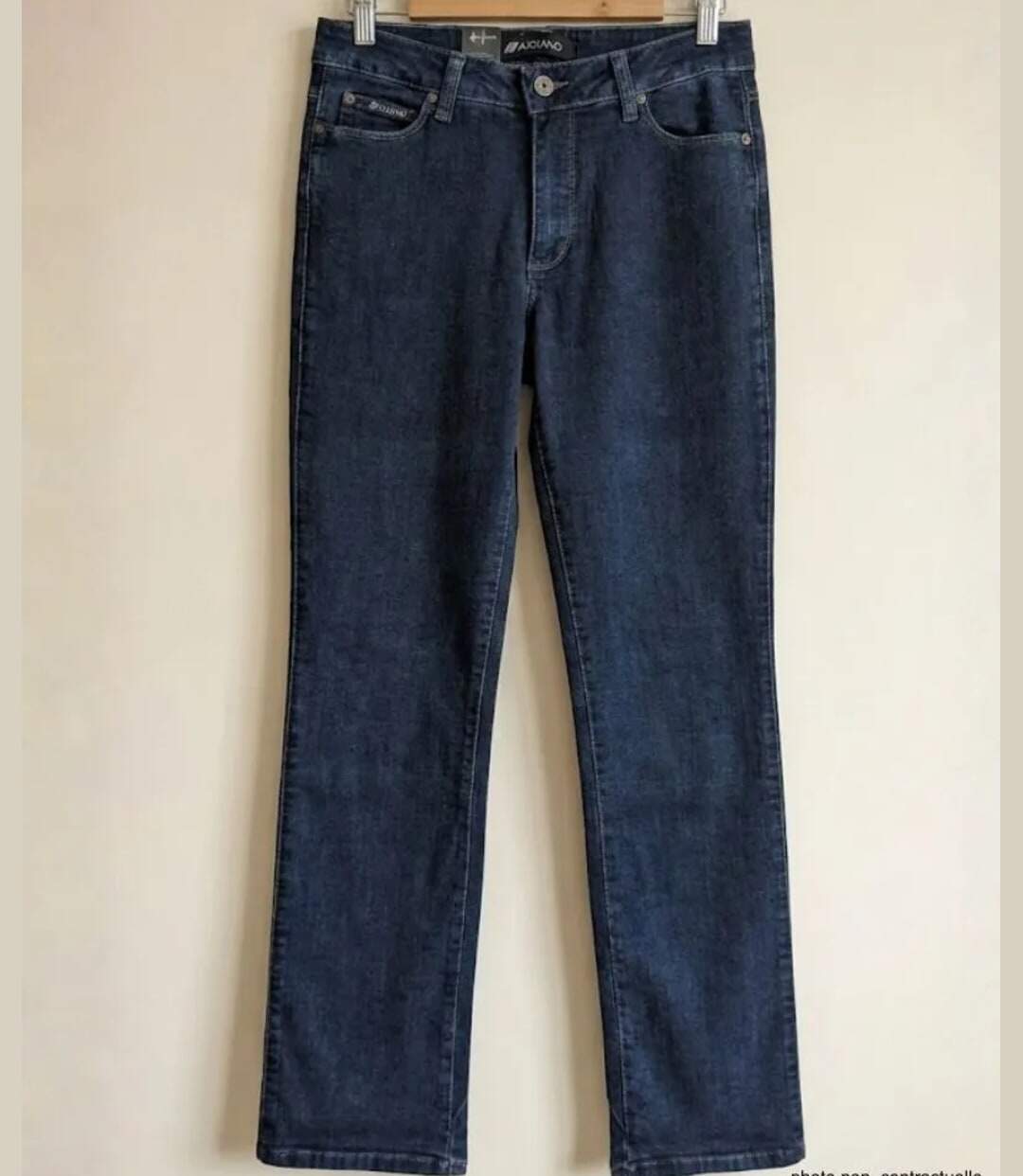 Jean Femme Taille Haute Stretch Bleu Brut - Coupe Confort AXXANO-5