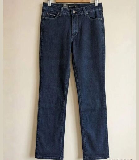 Jean Femme Taille Haute Stretch Bleu Brut - Coupe Confort AXXANO