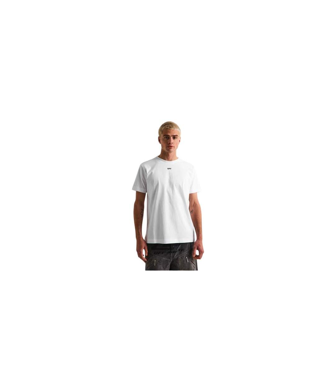 T-shirt Manches Courtes Motif/style Logo Off Homme Blanc Off White-1