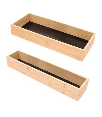 Rangement en bois pour tiroir fond noir (Lot de 2)