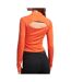 T-Shirt manches longues orange femme superdry open back-2