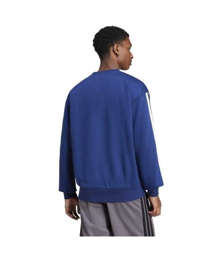 Sweat Motif/style 3 Rayures Essentials Homme Bleu Marine Blanc Adidas