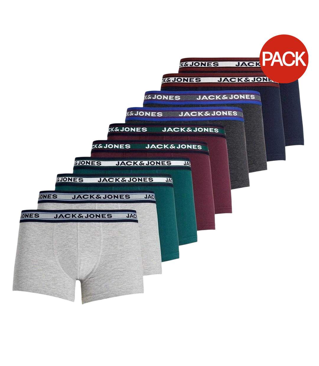 Pack Of 10  Mens Cotton Blend Boxer Shorts  Multicoloured Jack And Jones-2