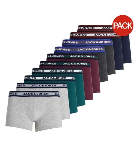 Pack Of 10  Mens Cotton Blend Boxer Shorts  Multicoloured Jack And Jones