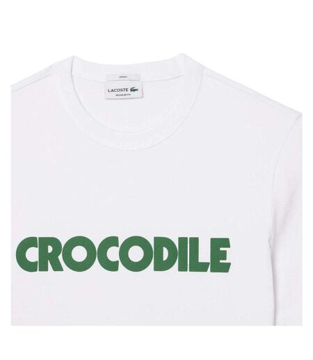 T-shirt Motif/style Imprimé Graphique Homme Blanc Lacoste