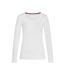 T-shirt À Manches Longues Claire Femme Blanc Stedman-2