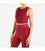 Womens/ladies Ribbed Crop Top Sundried Tomato Umbro-1