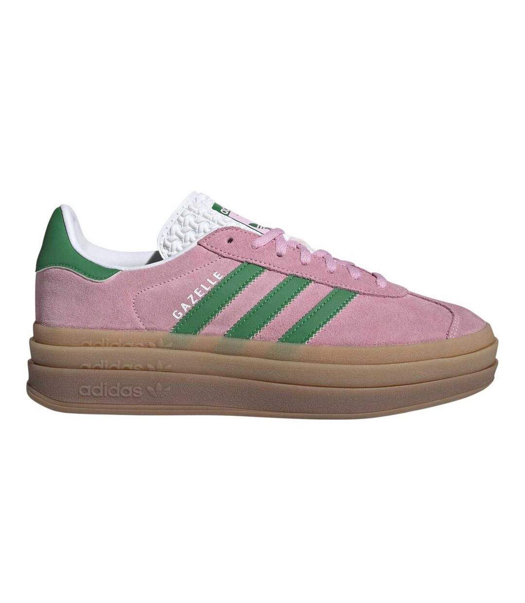 Baskets Motif/style Plateforme Gazelle Femme Rose Vert Adidas-2