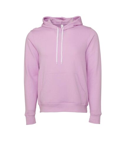 Bella + Canvas Unisex Pullover Polycotton Fleece Hooded Sweatshirt / Hoodie (Lilac)