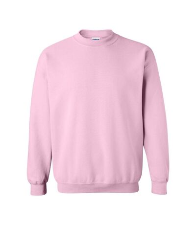 Unisex adult heavy blend crew neck sweatshirt light pink Gildan