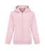 Womens/ladies Logo Fitted Full Zip Hoodie Baby Pink Slazenger-1