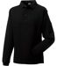 Sweat-shirt lourd col polo pour homme - R-012M-0 - noir